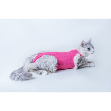 Îmbrăcăminte de Protecție UltraTech – Exclusiv pentru Pisici Nr. 3 Roz (UV 50 plus, Antimicrobian, Dry)